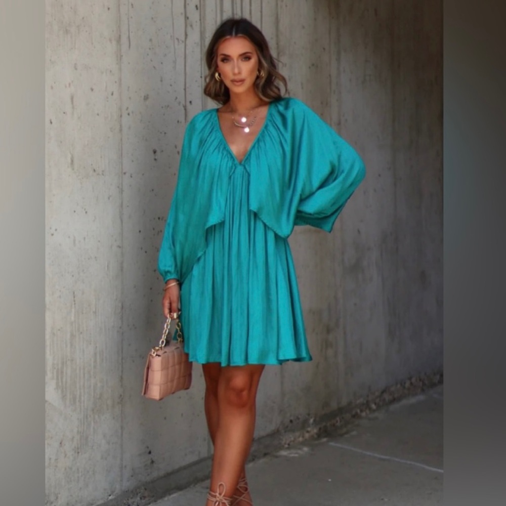 VICI *cobalt blue* Flying Colors satin babydoll dress